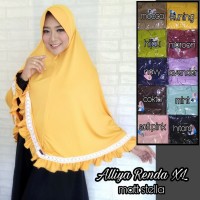 jilbab instan Khimar jumbo Alya renda terbaru Jersey murah