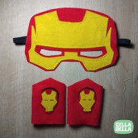 Topeng Gelang IRON MAN flanel. Kostum Superhero Marvel.