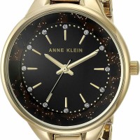jam tangan wanita anna klein lux brown