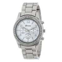 Geneva Jam Tangan Wanita Casual Strap Stainless Steel with Diamond