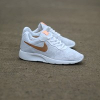 Sepatu Nike Tanjun floral White Gold Original Made in Indonesia