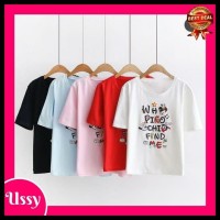 Hotsale Kaos Wanita Imut 661 - Baju Kaos Wanita 661 - Hitam