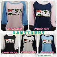 MURAH 12486 AB KAOS RAGLAN #769 FL ARMY LENGAN 3/4 FIT TO XL