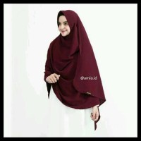 Fx5T Best Seller Jilbab Pasmina Instan Syar'I Pet Antem - Hitam