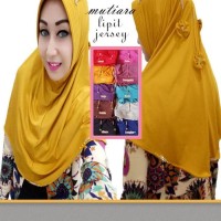 Jilbab Instan Mutiara Lipit / Jilbab Pita 3 Minni