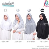 HOT SALE Bergo Antem Kaos Instan AMIRA ukuran L | Jilbab Afra - Putih