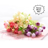 Bunga hias plastik palsu kecil dekorasi rumah shabby chic import