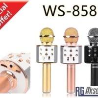 MIC KARAOKE BLUETOOTH WIRELESS PORTABLE WS858 / WS 858 SPEAKER SMULE