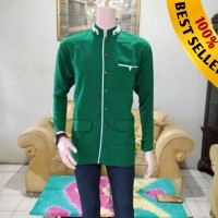Promo Jasko polos baju kemeja pria muslim koko lengan panjang 11
