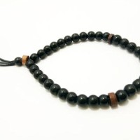 VeE Gelang Tasbih Terapi Kesehatan Batu Giok Hitam Dim 6mm - 33 Butir