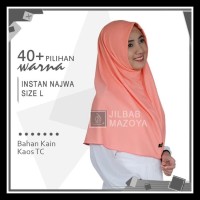 Jilbab Instan Najwa L / Hijab Kaos Bergo Najwa Polos Size L Bergaransi
