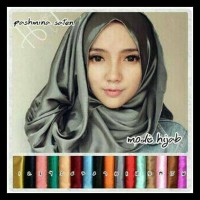 Pashmina Saten / Pasmina Saten / Pashmina Satin / Jilbab Pasmina Satin