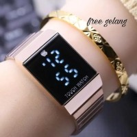 Jam Tangan Wanita Iphone Digital Apple Rantai Cewek Semi Original Baru
