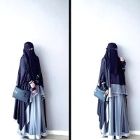 abaya /gamis syari /niqab/cadar/mumer/jilbab/khimar syari/jet black