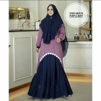 GAMIS SYARI FULL CERUTY IMPORT HIAS RENDA BUNGA KHIMAR CERUTY DOUBLE