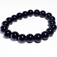 VeE Gelang Batu Giok Hitam 10mm - Gelang Pria Wanita Terapi Kesehatan