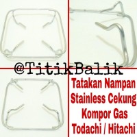 Tatakan Nampan Kompor Gas Hitachi - Todachi - Stainless Cekung Kotak