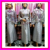Gamis pesta muslimah jaguard mix tile original FHA