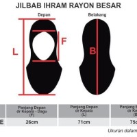 Limited Edition Jilbab Ihram Ihrom Putih Polos Rayon Besar Instan