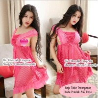 S-L Size Lingerie Hitam Transparan Baju Tidur Seksi Malam Pertama