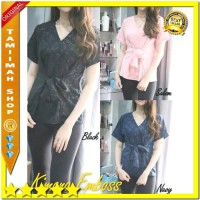 Dress dian pelangi Baju Atasan Wanita Blouse Kimono Embos Katun