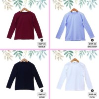 New Kaos Polos Wanita Baju Lengan Panjang Distro Cotton Combed -