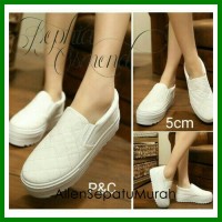 SEPATU FLAT KETS CASUAL CEWEK/WANITA/PEREMPUAN PUTIH MURAH/ECER/GROSIR