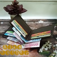 dompet pria 3D asli kulit garut