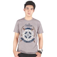 Baju Kaos Tshirt Pria Cowok Keren Terbaru Warna Coklat PS 195 CZ