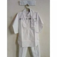 PROMO BAJU MUSLIM KOKO PAKISTAN ANAK PUTIH SIZE 1-12 - PUTIH