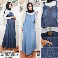 Dress Maxi Panjang Gamis Kaftan Wanita Jumbo Long Dress Carlina Navi Source · PM overall rok panjang bahan jeans wash baju muslim rok kodok