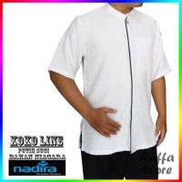 baju koko line lengan pendek pakaian muslim pria by nadira