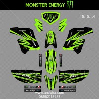 Sticker Striping Motor Stiker Kawasaki Klx 150 Modif Hijau Spec B