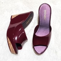 jelly wedges sandal bara bara import sendal wanita karet bbj556 ,,,