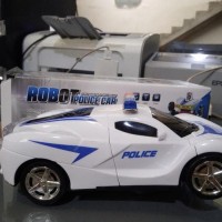 PROMO Mainan remote control polisi jadi robot mainan mobil remot anak