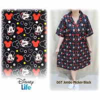 JUMBO DASTER MICKEY BLACK piyama baju tidur katun jepang big size xxxl