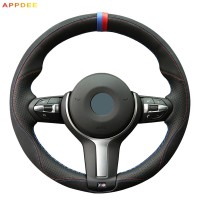Sewing Suede Steering Wheel Cover For BMW F87 M2 F80 M4 M5 F30 F12 X5 3 M Sport
