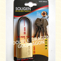 Gembok Soligen Baja Hitam 40 mm Panjang