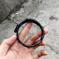 gelang akar bahar hitam lentur natural 100% asli