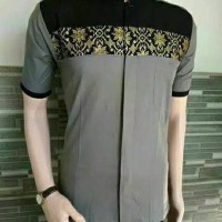 Baju Koko Pria Muslim Gus Azmi Syubbanul Muslimin Kombinasi Hadroh Azz