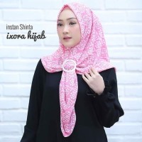 Hijab Jilbab Motif Pesta Non Ped Pad Instan Shinta Original Ixora