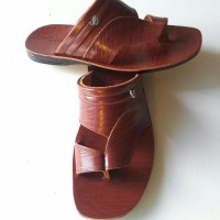 Promo Sandal Kulit/Sendal Pria Merek Dolphin/ Fashion Pria - Hitam, 42
