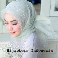 TERBARU HIJAB JILBAB KERUDUNG SEGIEMPAT ORGANZA - JILBAB RUBIAH DOT