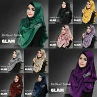 Jilbab Kerudung Pashmina Instan Satin Velvet untuk PESTA Sarah Glam
