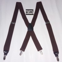 Suspender X Coklat Tua.