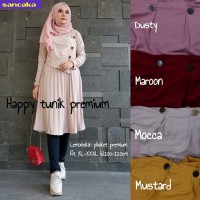 Happy Tunik Premium baju atasan wanita tunik muslim jumbo atasan jumbo