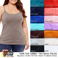 TANK TOP JUMBO POLOS Ukuran Besar - Tanktop Wanita Tali Kecil Big Size