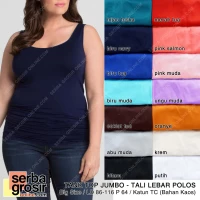 TANK TOP JUMBO POLOS Ukuran Besar - Tanktop Wanita Tali Lebar Big Size