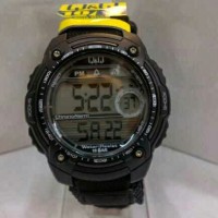 AH853 Jam Tangan Pria tali bahan kain kanvas Qq M 075 Jam cowok kanvas