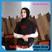 Khimar HIJAB SYARI Jilbab Instan Carlota PREMIUM 01 Black - Hitam